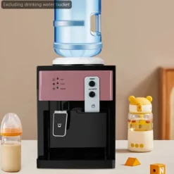 Vattenkylare-HS-09 - Bordsmodell vattendispenser/vattenkylare - Varm & kall - Avtagbar design - 550W värme, 75W kyla - PP & 304 rostfritt stål - Rosa