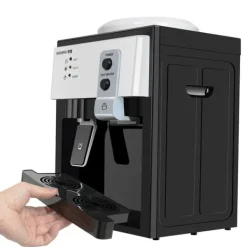Vattenkylare-HS-09 varm- och kallvattenkylare, fristående toppmatad dispenser, för hem/kontor, svart