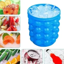 HUHUDAY ISBOX Bac agrave Glaccedilons Ice Cube Magic Ice Cube Maker Silikon Ice Cube Hink Ice Cube Form med lock171