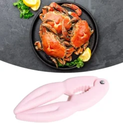 Hummerknäckare PP aluminiumlegering Enkel borttagning av skalet Benknäckare Verktyg för familjemiddag Rosa
