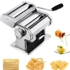 hushålls pastamaskin, manuell nudelmaskin, 9 justerbara tjocklekar, 2 olika bredder, livsmedelsklassat material, lätt att använda