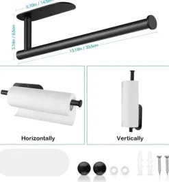 Hushållspappershanddukshållare i rostfritt stål - 1 st