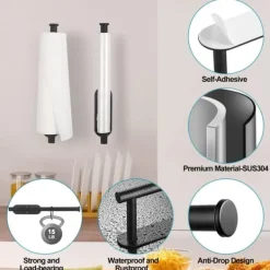Hushållspappershanddukshållare i rostfritt stål - 1 st
