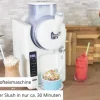 2-i-1 slush- och mjukglassmaskin SOFIE (vit, för 1 500 ml slush eller mjukglass, 150 watts kompressor)