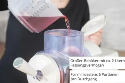 2-i-1 slush- och mjukglassmaskin SOFIE (vit, för 1 500 ml slush eller mjukglass, 150 watts kompressor)