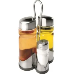Ibili Olje- & Vinägerbehållare-768500 4-delad salladsset (olja + vinäger + salt + peppar)