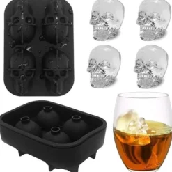 Isformar-ICE BAG 3D skalle form realistisk skalle form design dessa iskub formar kan göra dina drinkar riktigt g201