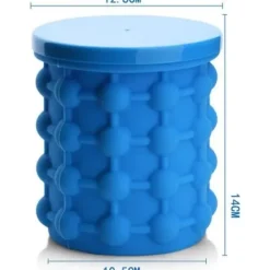 Ice Bucket Creative Silikon Ishink Bärbar iskubsform (2 i 1) Utrymmesbesparande iskubsmaskin, för läsk[671]