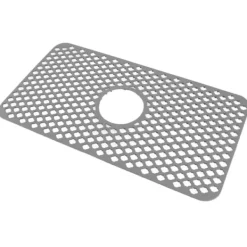 Ihålig isolerad diskbänksmatta halkfri multifunktionell stor storlek silikon diskbänksmatta skydd grå