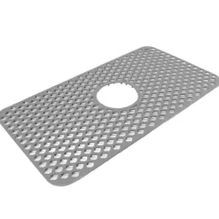 Ihålig isolerad diskbänksmatta halkfri multifunktionell stor storlek silikon diskbänksmatta skydd grå