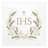 IHS servetter, 33x33 cm, guld (1 förpackning / 12 st.)