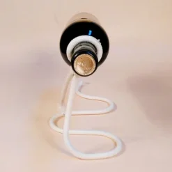 Vinflaskhållare-Illusion Magisk Flytande Kreativ Vinbox Röd Flaskstöd Rep, Vit