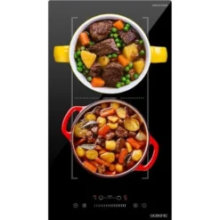 Inbyggd induktionsdomino - OCEANIC - OCEATI2Z2BF - 2 brännare med flexibel zon - 3600 W - Svart