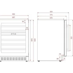 Vinkylar-Inbyggd vinkyl - TEKA - RVU20046 - 46 flaskor - Energiklass G - Invertermotor