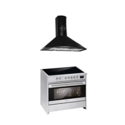 Spisar-Induktionshäll - GURARI - GCH E 913 X - 90 cm - 5 induktionszoner - XXL Ugn 121L