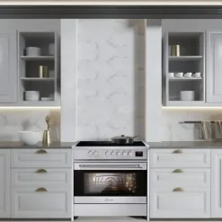 Spisar-Induktionshäll - GURARI - GCH E 913 X - 90 cm - 5 induktionszoner - XXL Ugn 121L