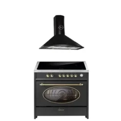 Spisar-Induktionsspis - GURARI - E 913 RU BL - 90 cm - 5 induktionszoner - XXL ugn 121 L