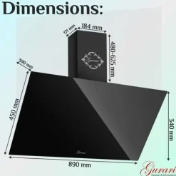 Spisar-Induktionsspis - GURARI - E 913 BL - 90 cm - 121L - 5 Flex-zoner