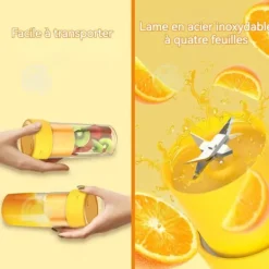 Juicepressar-INN Citruspress 300 ml Kompakt och portabel Energi Boost Återuppladdningsbar via USB Lämplig för alla tillfällen Citruspress ma