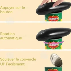 Konservöppnare-INN Elektrisk burköppnare lättanvänd automatisk burköppnare bärbar burköppnare för alla storlekar