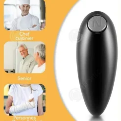Konservöppnare-INN Elektrisk burköppnare lättanvänd automatisk burköppnare bärbar burköppnare för alla storlekar