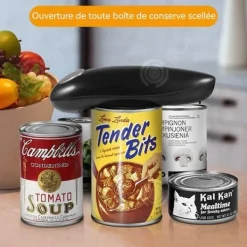 Konservöppnare-INN Elektrisk burköppnare lättanvänd automatisk burköppnare bärbar burköppnare för alla storlekar