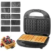 INN Gaufrier 10 i 1 750W 10 typer grillpanna non-stick lätt att rengöra idealisk present flera alternativ för frukost