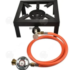 INN Gaz 8000 w 24,5 x 24,5 x 11 cm justerbar gasolkgrill i gjutjärn passar för kraftfulla gasolkök med gasolkgrillstöd.