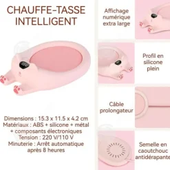 Dryckvärmare-INN Kopparvärmare 3 temperaturinställningar 35W Kan användas som telefonstöd Snabb uppvärmning Brandfritt