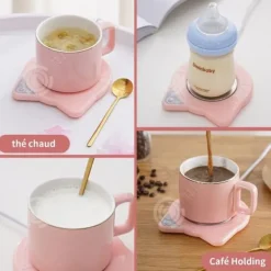 Dryckvärmare-INN Koppvärmare 55 grader celsius konstant temperatur elektrisk kaffevärmare elektrisk koppvärme automatisk konservering