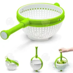 Salladsslungor-INN Multifunktions avloppskorg Frukttvättskål Multifunktionsmatsil Grönsaksrengöringscentrifug