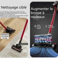 INN Sladdlös stavdammsugare 1L LED 12KPa 100W multifunktionell sladdlös dammsugare för borttagning av damm och kvalster