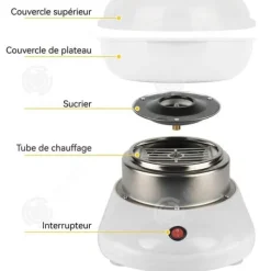 Maskiner För Spunnet Socker-INN Sockervaddmaskin 25x17cm Material PP Engångsstart Med sugkopp Bas DIY sockervaddmaskin för barn