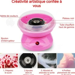 Maskiner För Spunnet Socker-INN Sockervaddsapparat 25x17cm säkert material, en-knapp-start med sugkoppsbas, hemmagjord sockervadd