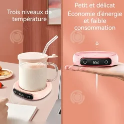 Dryckvärmare-INN Tassevärmare 13x11x2,3 cm Tre hastighetsinställningar Snabb uppvärmning Oavsett koppform Digital display