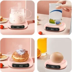 Dryckvärmare-INN Tassevärmare 13x11x2,3 cm Tre hastighetsinställningar Snabb uppvärmning Oavsett koppform Digital display