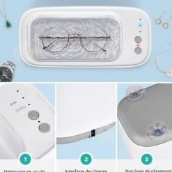 Ultraljudstvätt-INN Ultrasonic Cleaner 45kHz 350ml 3 timernivåer 360 graders rengöring Ultrasonic Cleaner Ultrasonic Bezel Cleaner