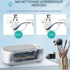 Ultraljudstvätt-INN Ultrasonic Cleaner 45kHz 350ml 3 timernivåer 360 graders rengöring Ultrasonic Cleaner Ultrasonic Bezel Cleaner