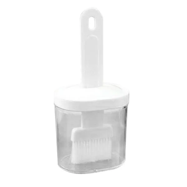 Integrerad silikonoljeflaskaborste Olivoljadispenserflaska med silikonborste för matlagning Bakning Grillning Betning Vit