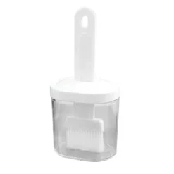 Integrerad silikonoljeflaskaborste Olivoljadispenserflaska med silikonborste för matlagning Bakning Grillning Betning Vit