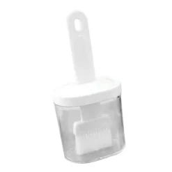 Integrerad silikonoljeflaskaborste Olivoljadispenserflaska med silikonborste för matlagning Bakning Grillning Betning Vit