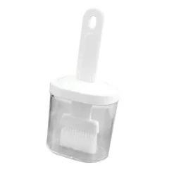 Integrerad silikonoljeflaskaborste Olivoljadispenserflaska med silikonborste för matlagning Bakning Grillning Betning Vit