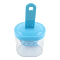 Integrerad silikonoljeflaskaborste Olivoljadispenserflaska med silikonborste för matlagning Bakning Grillning Betning Blå