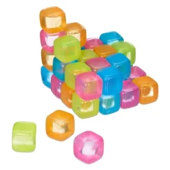 Isbits-set, 4x4x4 cm, Rosa, Blå, Orange, Grön