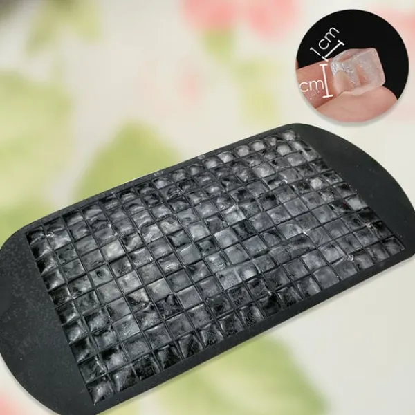 Isform för 160 mini-iskuber silikon Svart