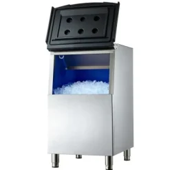 Ismaskiner-Isförvaringslåda, 56x66,5x103,8 cm, rostfritt stål, justerbara fötter