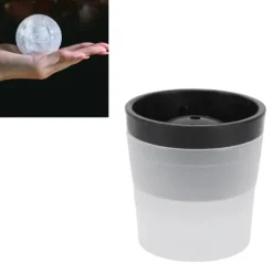 Isformar-Isgallerform Enkel Livsmedelskvalitet Rund Whisky Isboll Tillverkningsform För Bar Hemmafest Svart