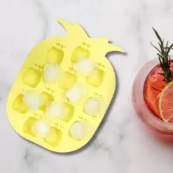 Isformar-Ishink - Ananas - Silikon - 14 x 18,5 cm - Utan BPA - Gul