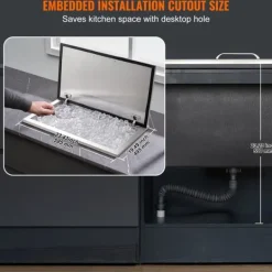 Ishink & Kylare-Ishink 24x20x15, Drop in Ice Chest, i rostfritt stål med lock