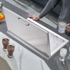 Ishink & Kylare-Ishink 24x20x15, Drop in Ice Chest, i rostfritt stål med lock